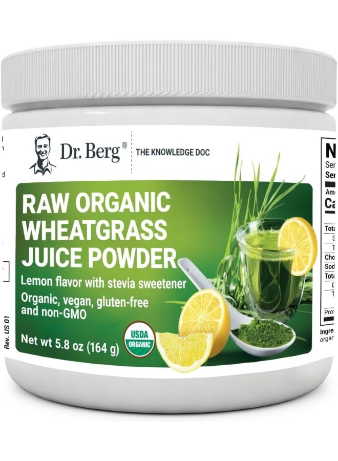 Dr. Berg Nutritional Organic Wheatgrass Powder Lemon Flavor - Image 1